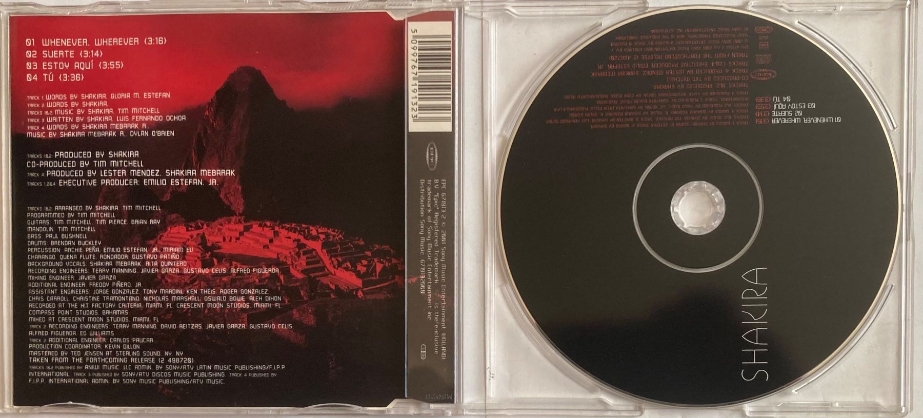 CDs: SHAKIRA - WHENEVER WHEREVER – D'occasion à Poliez-Pittet par Newtown-Records 1