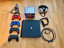 PlayStation 4 Pro 1TB inkl. Zubehör und Spiele