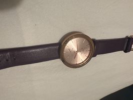 Michael Kors Montre femme cuir violet