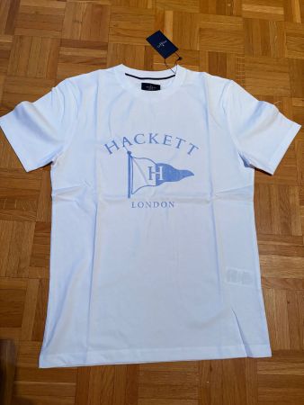 Hackett London Classic Fit Herren T-Shirt weiss Grösse S neu
