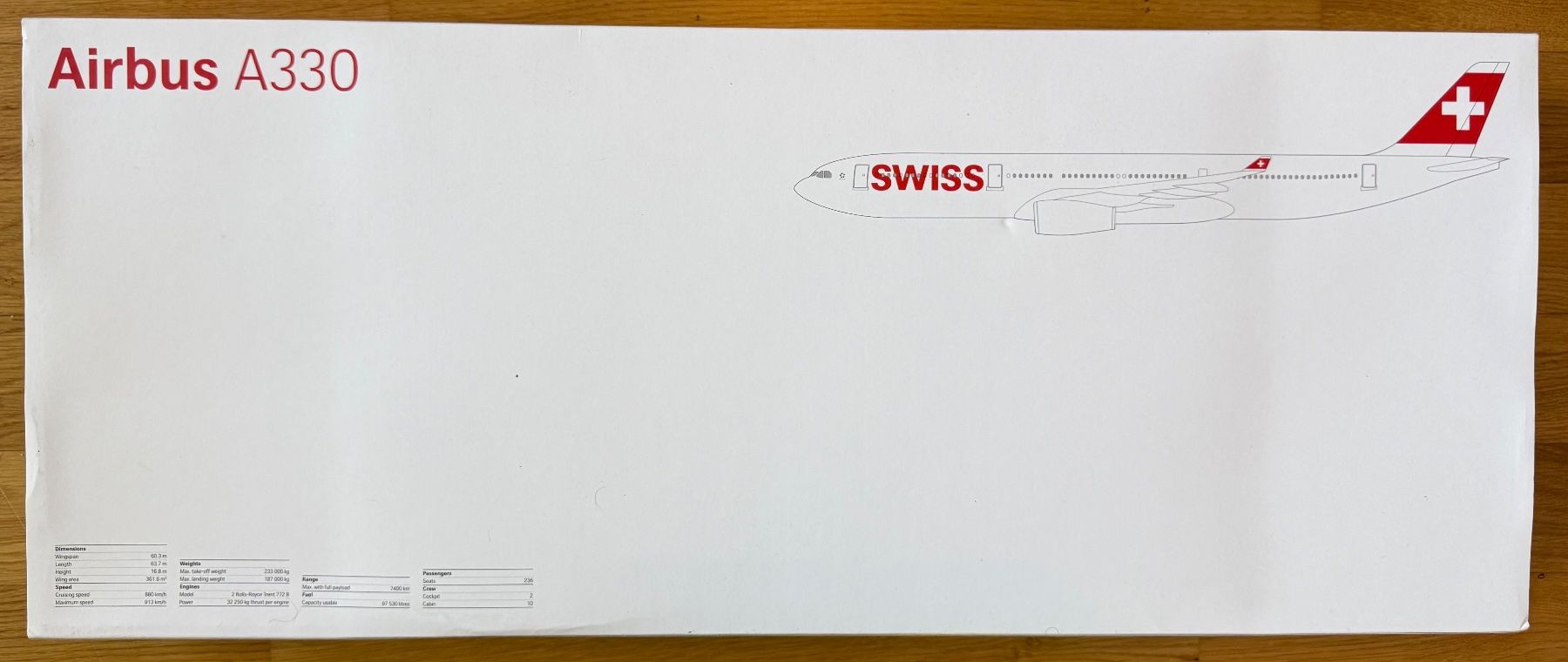 Swiss Kit di modellismo & Modellini statici: Flugzeug Modell Swiss A330 1:100 – Nuovo e nell'imballaggio originale da Ostermundigen venduto da Vancouver16 1