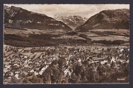 Postkarte von SARNEN OW von 1939, gelaufen 1942, Altstoff