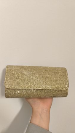 Golden Glitter Clutch Bag - Perfect for NYE Parties ✨