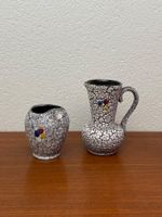 2x kleine vintage Keramik Vase 1950s Design Blumenvase