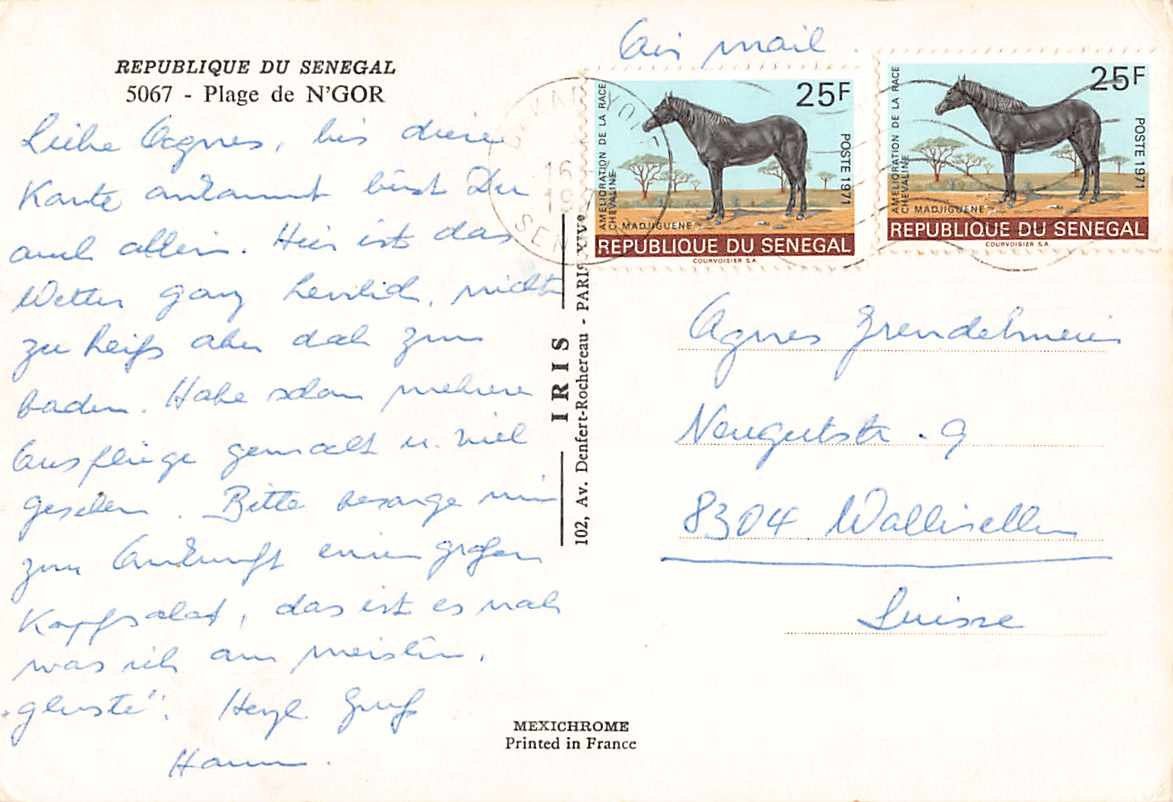 Cartoline postali: Ab 1.--    Ansichtskarte EXOTIQUE:  N'GOR SENEGAL – Usato da Lufingen venduto da SchnaeppliCorner 1