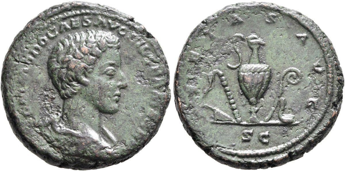 Alle Münzen: COMMODUS, as Caesar, bronze As – Gebraucht aus La Sarraz von classicworldcoins