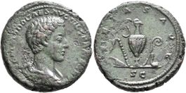 COMMODUS, as Caesar, bronze As