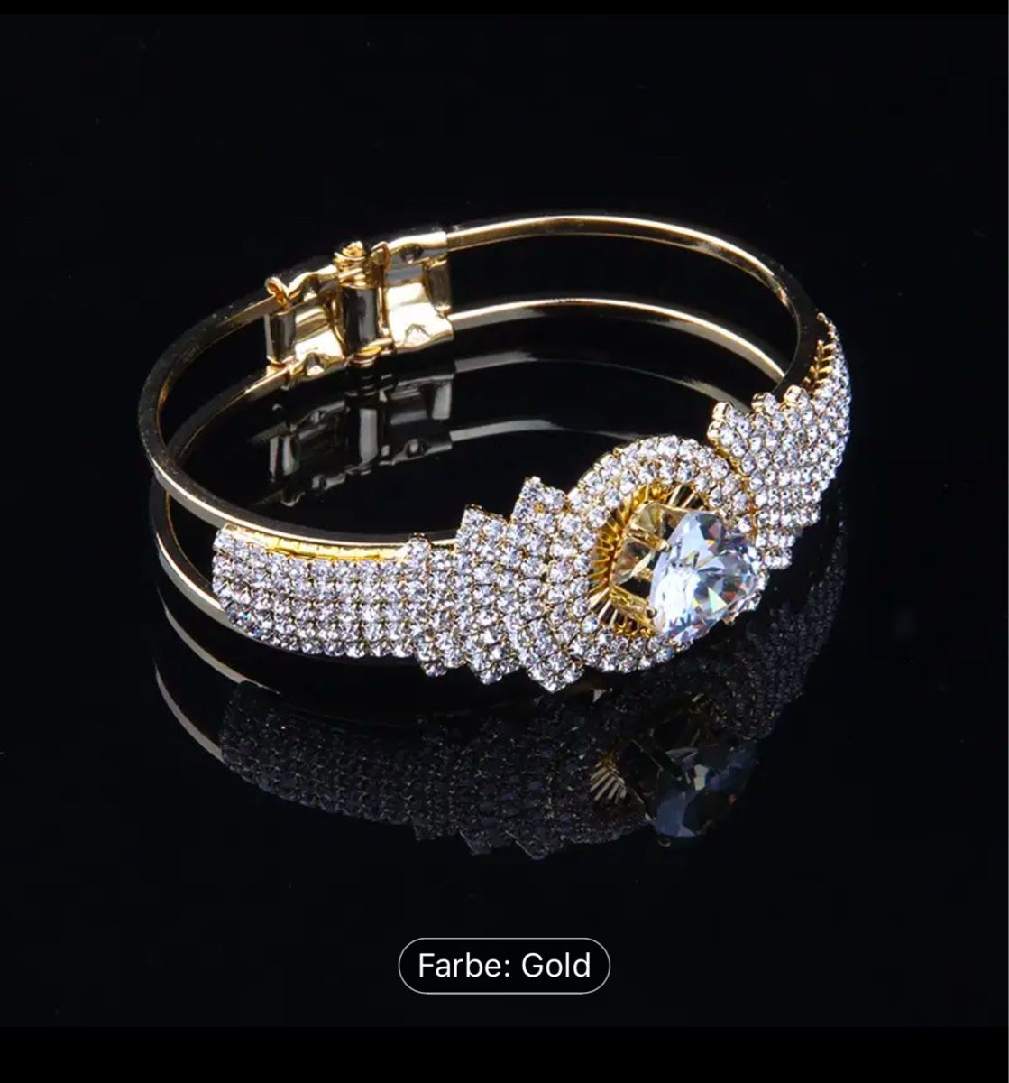 Bracciali & Braccialetti: Vergoldeter Armband mit funkelnder Steinen – Nuovo e nell'imballaggio originale da Kehrsatz venduto da Matumbaaa