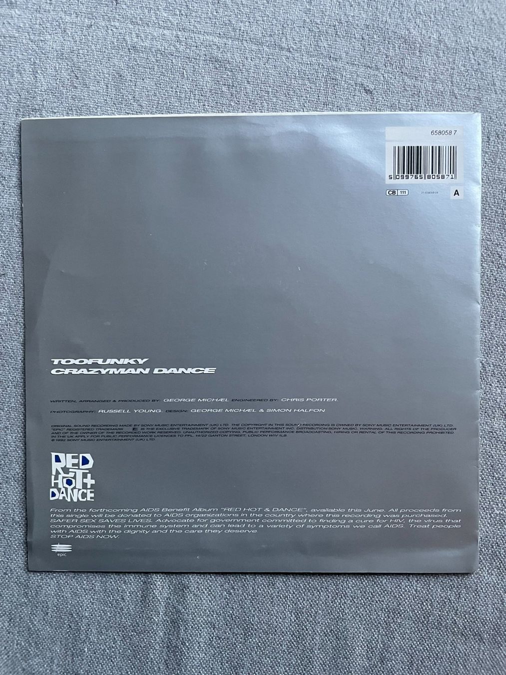 Schallplatten: George Michael – Too Funky VG++ 1992 – Gebraucht aus Bern von Perlweiss 1