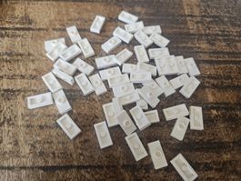 lego 3794 lot de 50 pièces White Plate, Modified 1 x 2