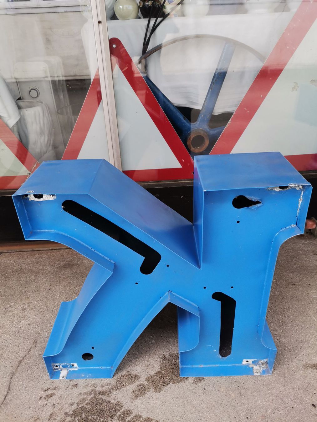 Tutte le decorazioni: Werbebuchstabe K, Blechbuchstabe K, Buchstabe K, Buchstabe K – Usato da Wiedlisbach venduto da materialkreislauf 5