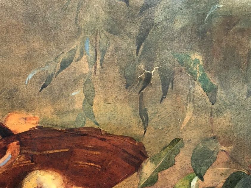 Dipinti: Frank Behrens Früchtestilleben Tempera auf Karton – Usato da Zürich venduto da timeless.tones 4