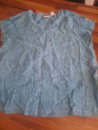 Cynthia Rowlay Leinen Shrit ca L