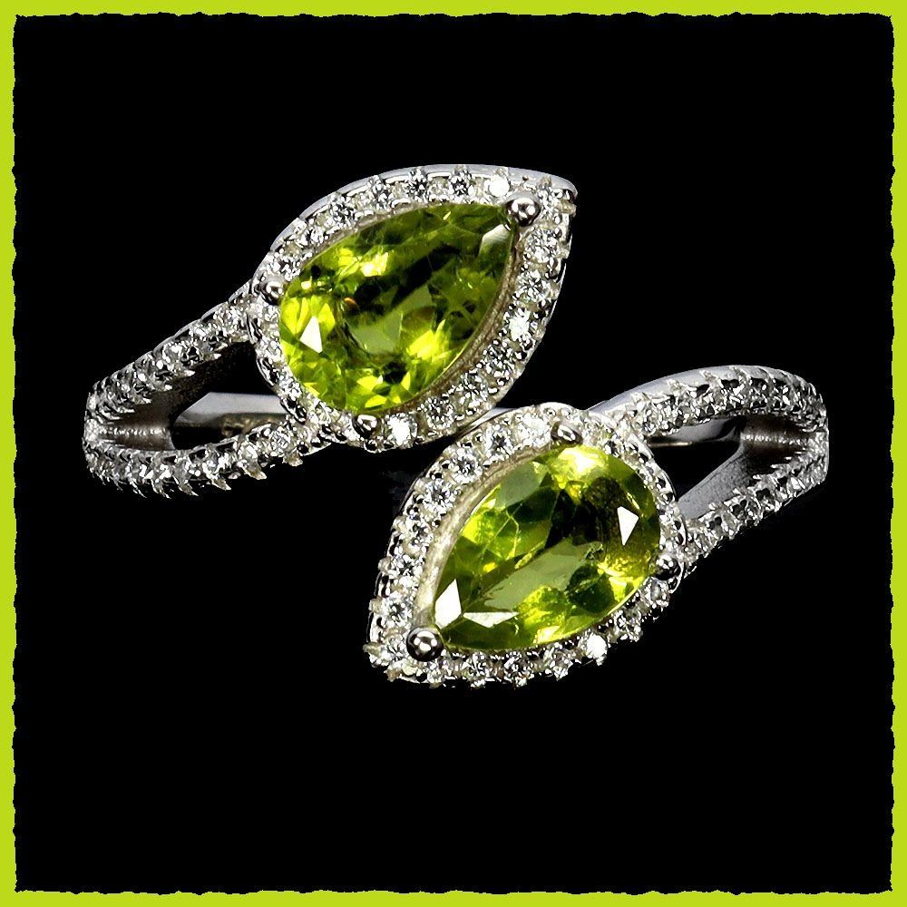 Anelli: ♛ Peridot 925 Silberring – Nuovo e nell'imballaggio originale da Oberglatt ZH venduto da Hot-Spot