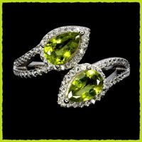♛ Peridot 925 Silberring
