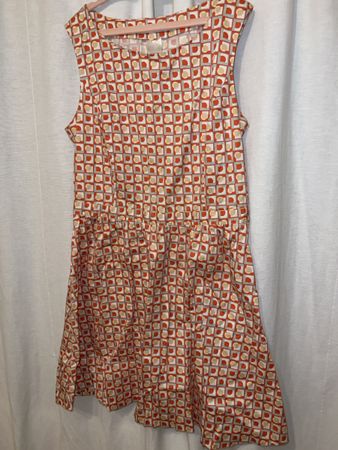Sommerkleid Grösse S Orange gemustert luftig