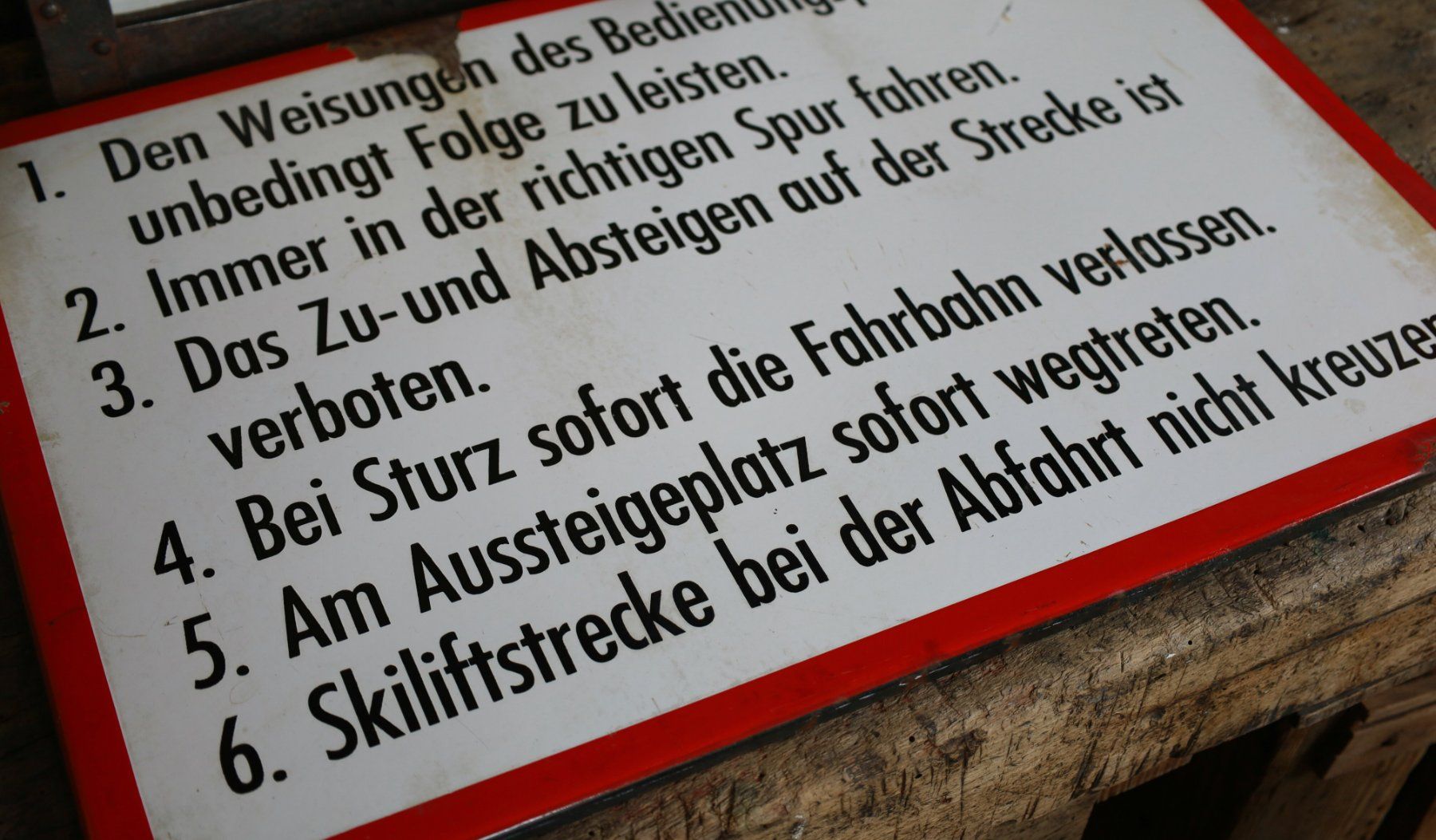 Schilder: Emailschild "Anweisungen / Vorschriften" Skilift 3 – Gebraucht aus Birrwil von brandschatz_birrwil 2