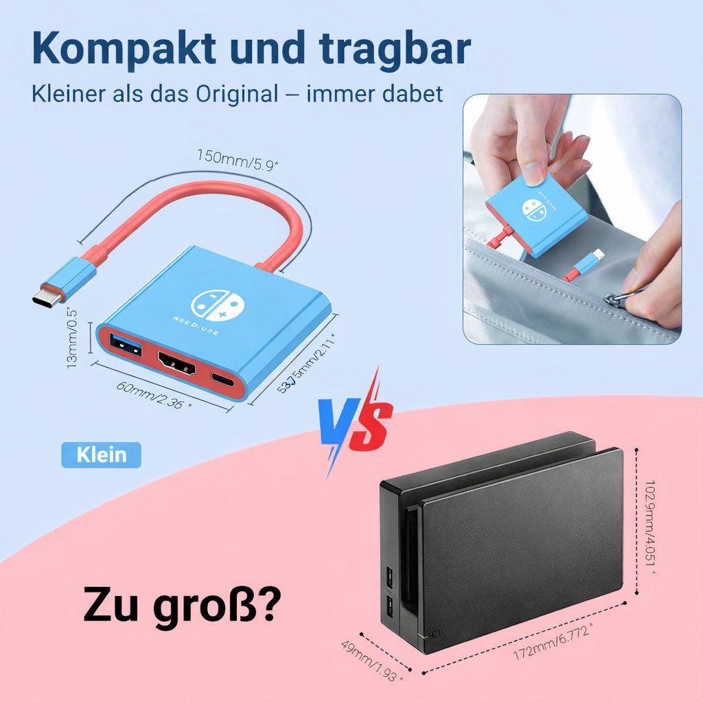 Docking station: Nintendo Switch Docking Station USB-C HDMI USB 3.0 – Nuovo e nell'imballaggio originale da Winterthur venduto da SwissTechStore 4