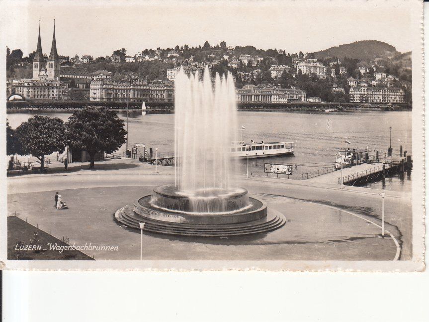 Cartoline postali: Luzern Wagenbachbrunnen ca. 1940 – Usato da Bürglen TG venduto da StampGraf