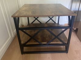 Stabiler Couchtisch / Beistelltisch Industrial-Look mit Abla