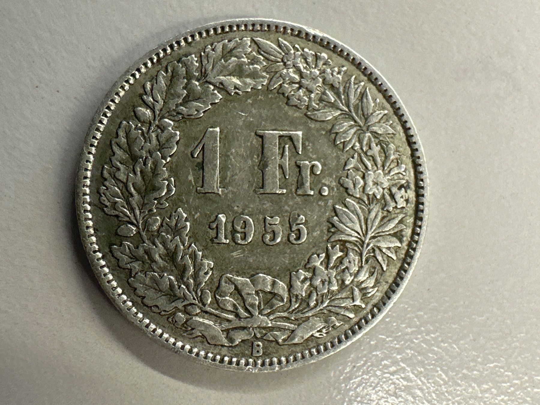 Tutti le monete: 1 Fr. Silber Schweiz 1955 ss – Usato da Herisau venduto da herau