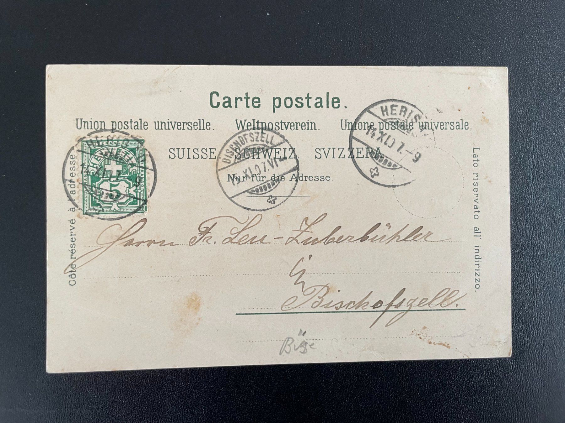 Cartoline postali: AK AR Litho Herisau, Dorfansicht – Usato da Thal venduto da Danny82 1
