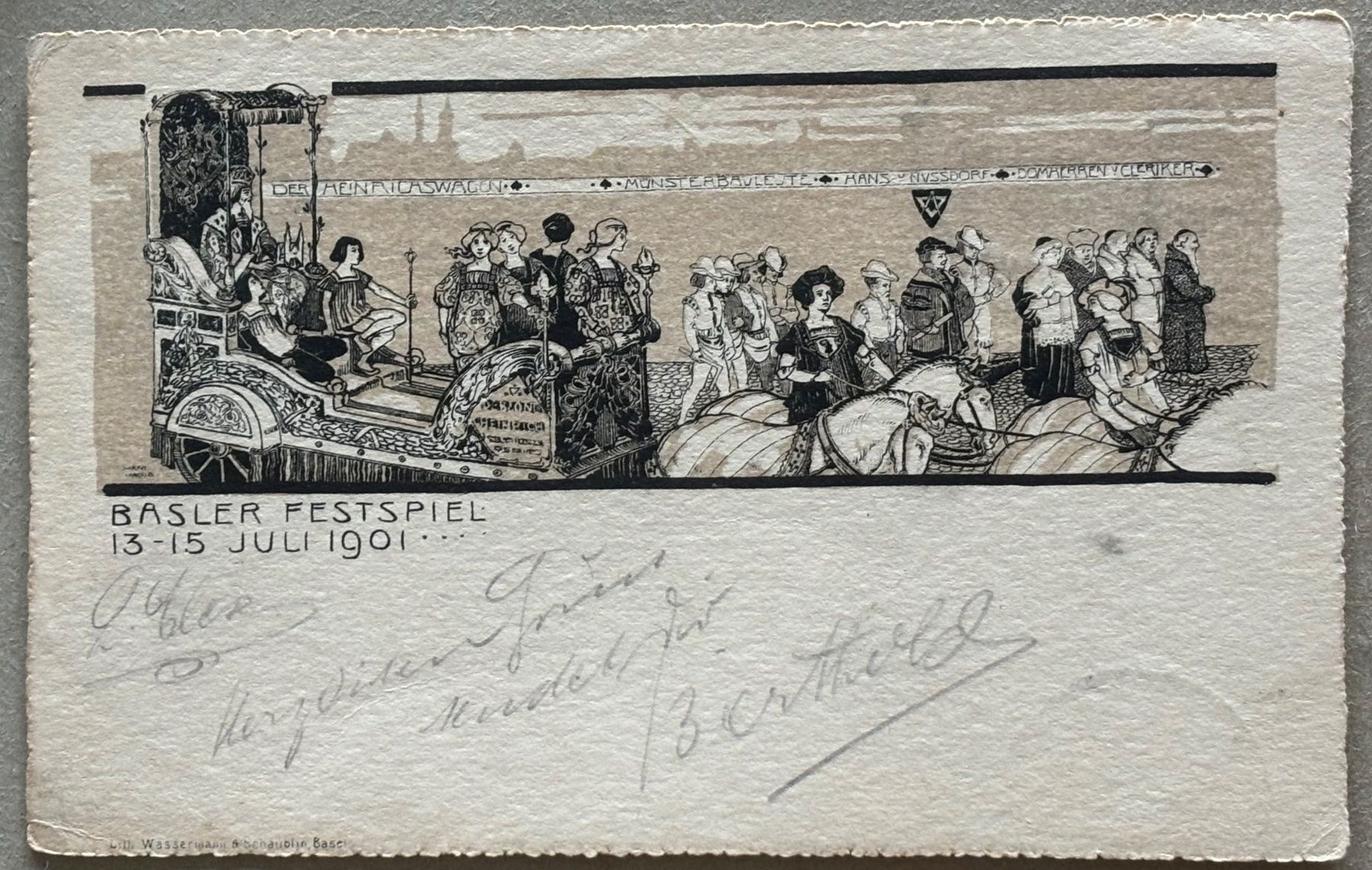 Cartes postales: Basel, Basler Festspiel, 1901 – D'occasion à Frauenfeld par Merk52