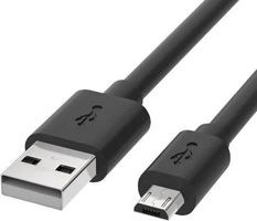 Micro USB Daten- und Ladekabel, 80 cm, Schwarz (NEU)