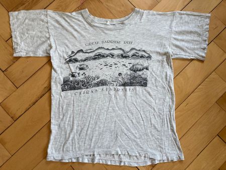 Vintage 80s T-Shirt Great Coral Barrier Reef Australia Sz S