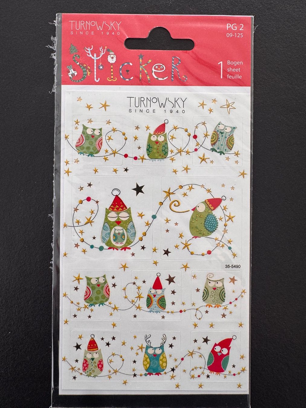 Sticker: Neu** Sticker Weihnachten Eule – Nuovo e nell'imballaggio originale da Zollikon venduto da Krenapf