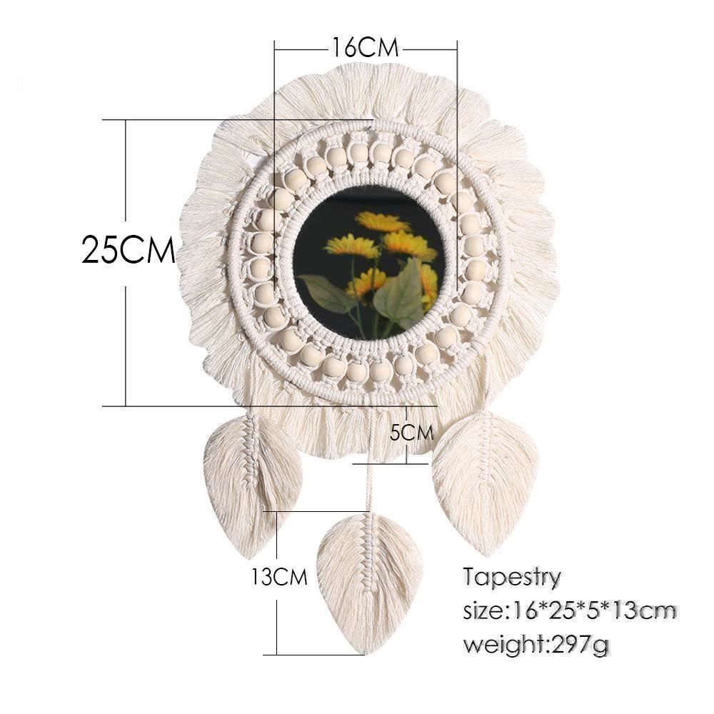 Alle Dekorationen: Miroir mural rond en macramé – Neu und originalverpackt aus Gurmels von Swisspod 2