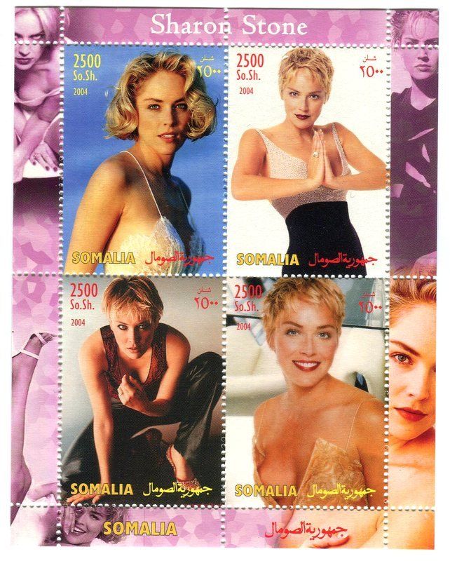 Tutti i francobolli: Block "Sharon Stone". Somalia – Nuovo e nell'imballaggio originale da Basel venduto da Butsch5