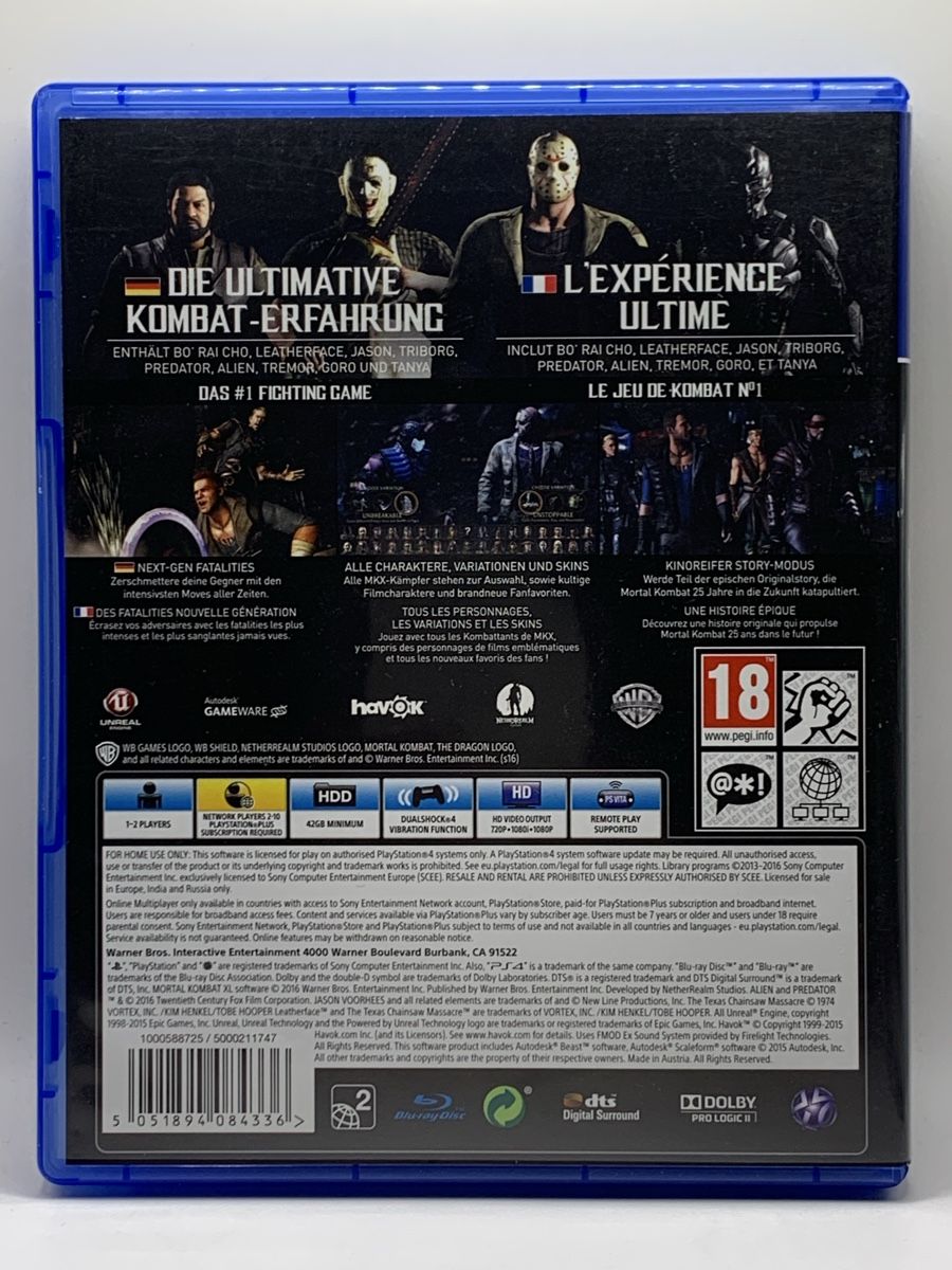 Sony Giochi: Mortal Kombat XL - PS4  – Usato da Ostermundigen venduto da RG-Collector 1