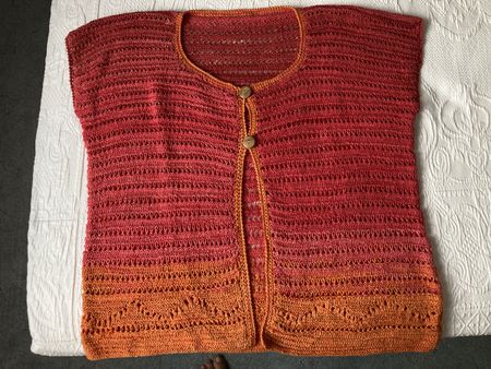 Weste 44/46 rot/orange