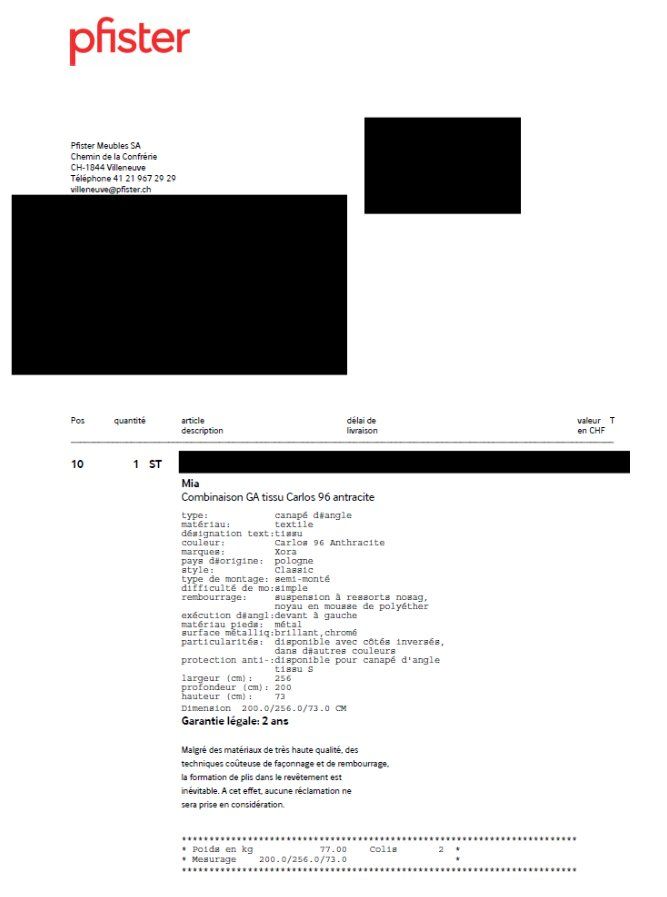 Pfister Divani: Sofa / Canape – Usato da Düdingen venduto da vou_m99d 3
