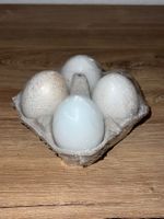 4er Set Osterkerzen Eierkerzen, weiss, neu & originalverp...