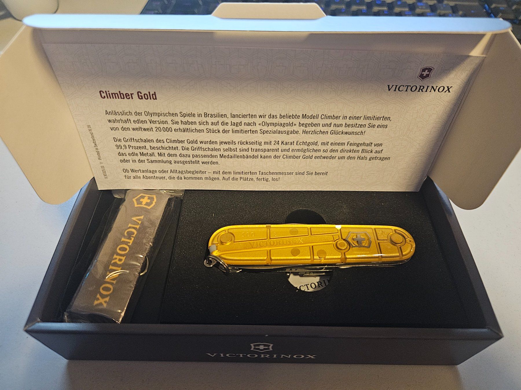 Victorinox Coltelli tascabile: Victornix Climber Gold 2016 – Nuovo (secondo la descrizione) da Chur venduto da Knife_Juggler