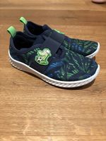 Children's Sneakers Blue Green Crocodile Motif Size 30