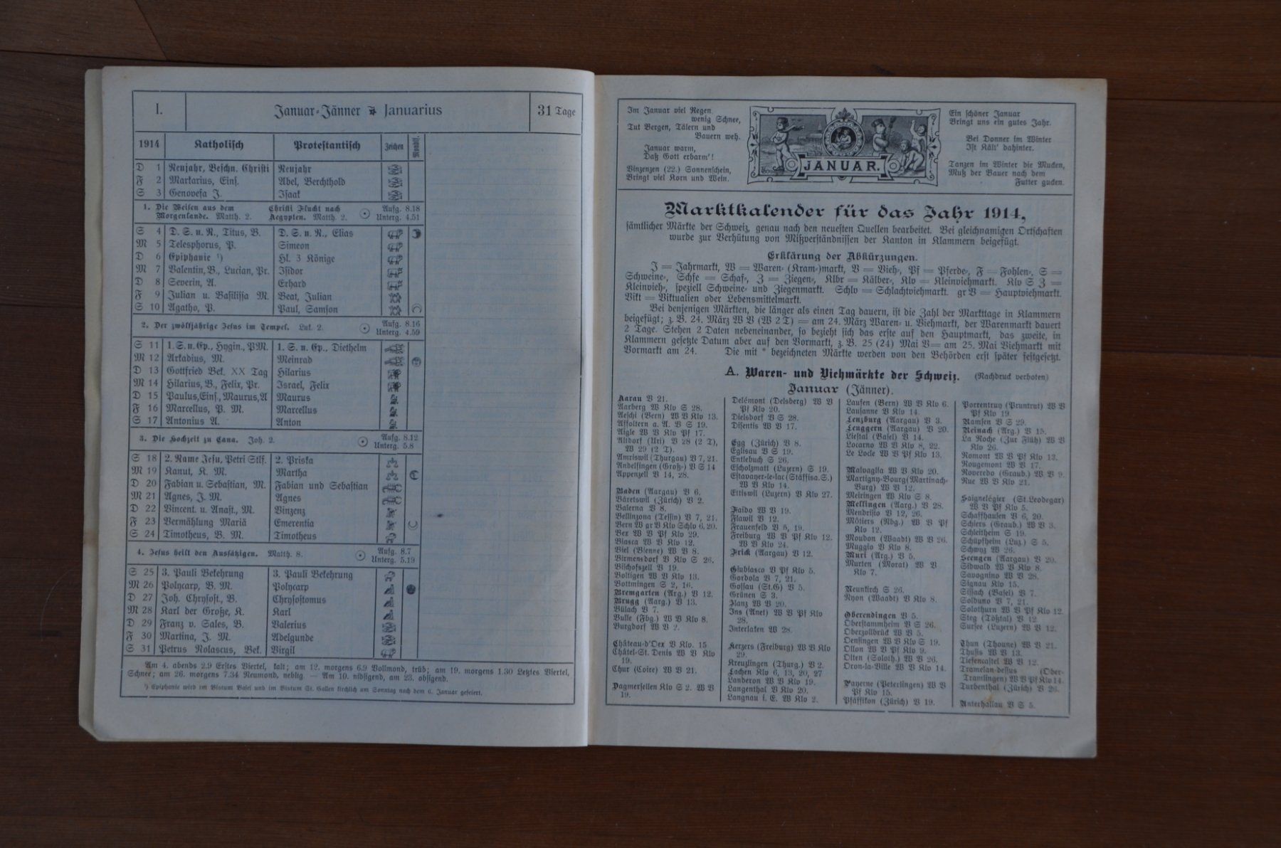 Libri: Baden Badener Kalender oder richtiger Bote 1914 108 Seiten – Usato da Olten venduto da clotaldi 2
