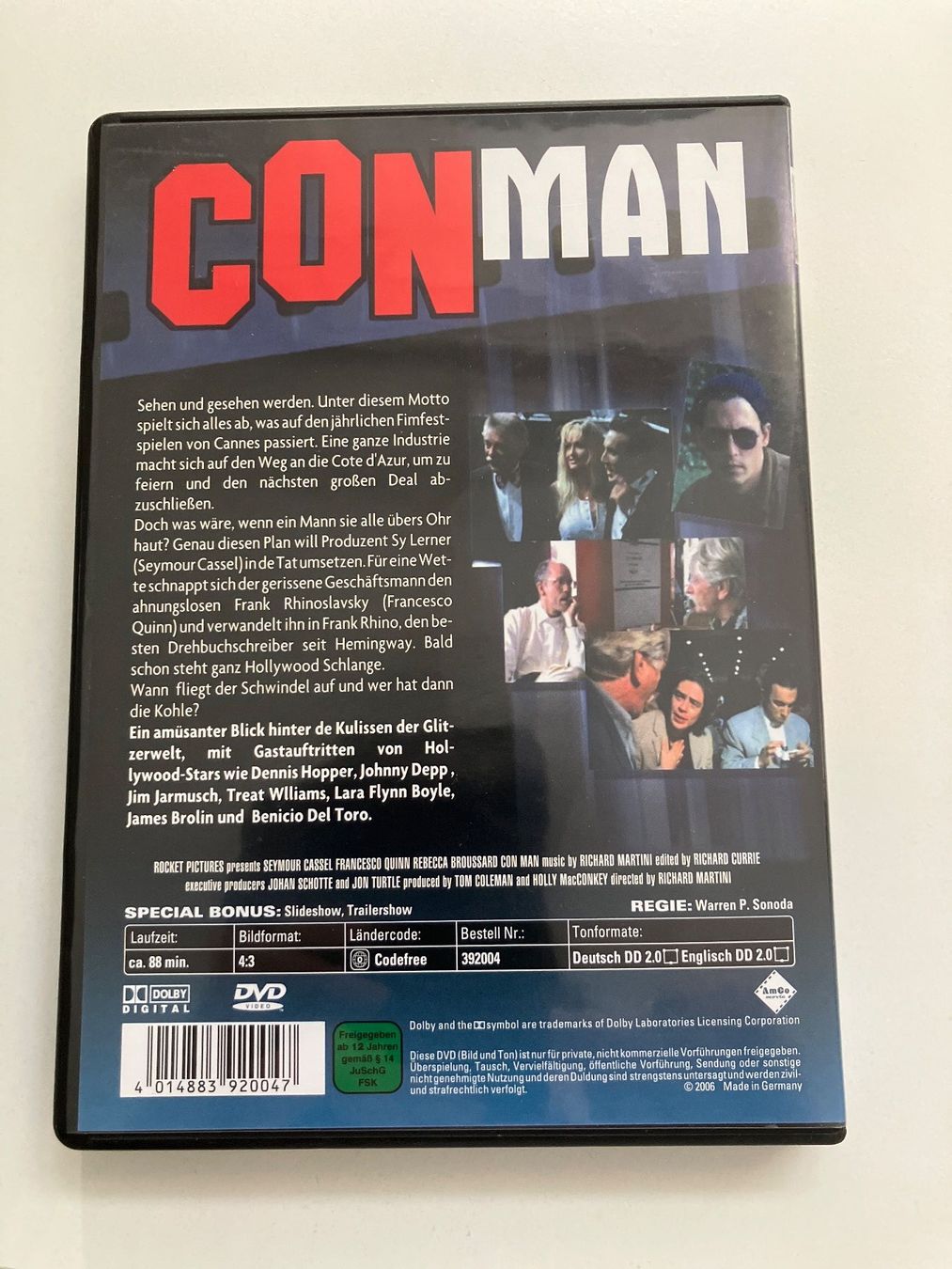 Tutti i DVDs: Conman (DVD) Depp, Malkovich, Hopper - vergriffe – Usato da Arbon venduto da HelFer01 1