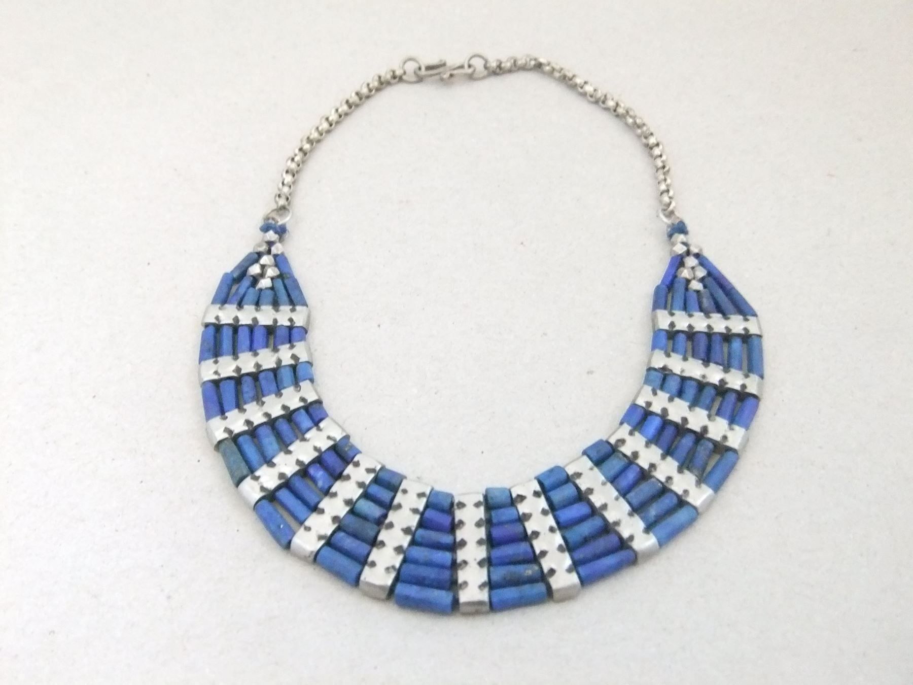 Ketten: Ethno Lapislazuli Halskette - 925 Silber – Gebraucht aus Esslingen von eintagammeer 2