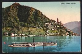 Morcote /Lago di Lugano, Raddampfer auf 