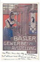 Basler Gewerbe-Ausstellung (BS) Weberin - Tracht - 1901