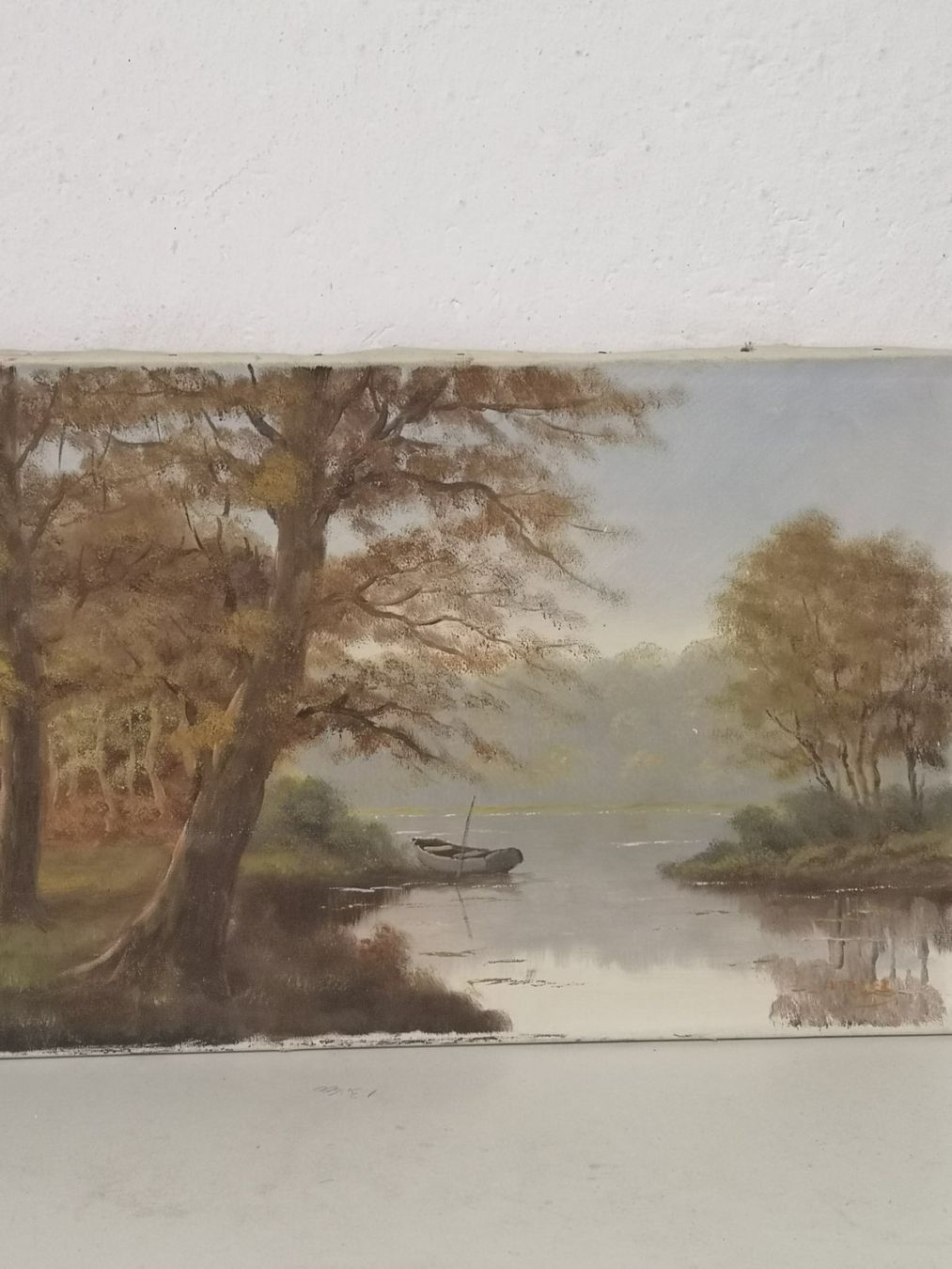 Dipinti: Luttler – Landschaft mit einem Boot auf einem See – Usato da Bern venduto da Elena1965 2
