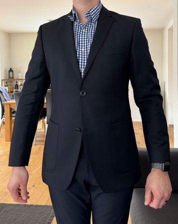 Herren Blazer/Veston in blau/schwarz (L)