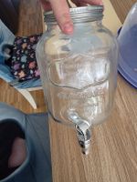 Getränkespender Glas mit Hahn guter Zustand