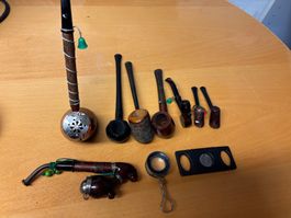 Tabakpfeifen Set 8 Stück mit Zubehör gebraucht