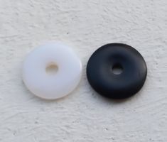 2x Schmuck Donut Onyx und Chalcedon Edelstein 