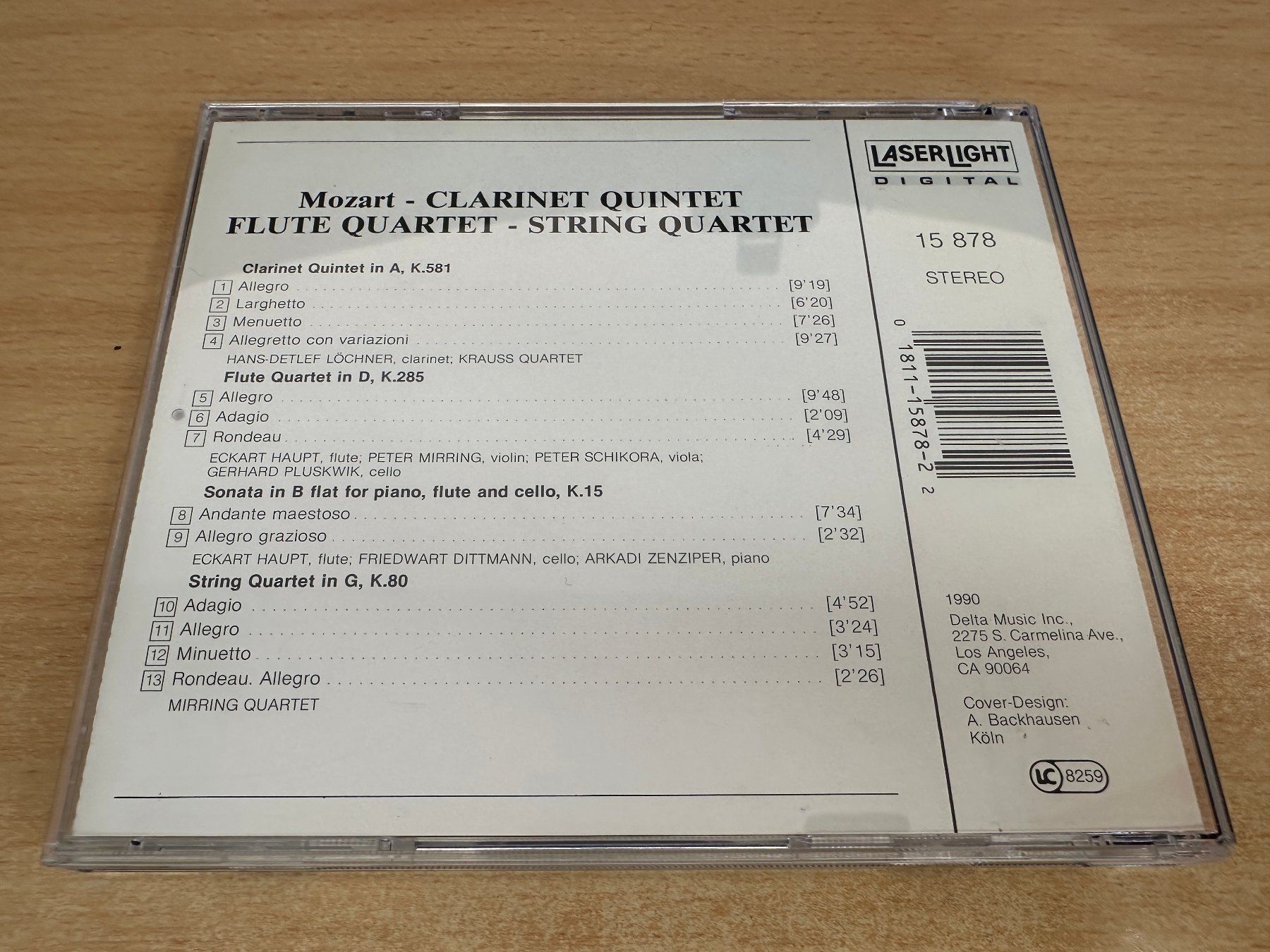 CDs: A4 Mozart Löchner Haupt Clarinet Flute String K 581 285 – Gebraucht aus Rikon im Tösstal von Alpenmutz 1