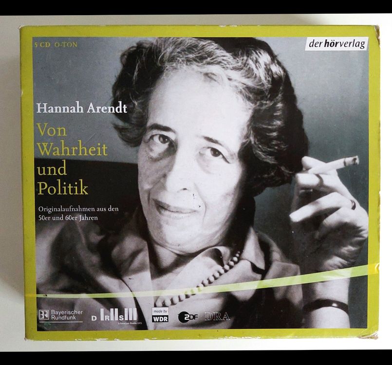 Audiolibri: HANNAH ARENDT - VON WAHRHEIT UND POLITIK (HÖRBUCH 5 CD) – Usato da Flawil venduto da Beatm1